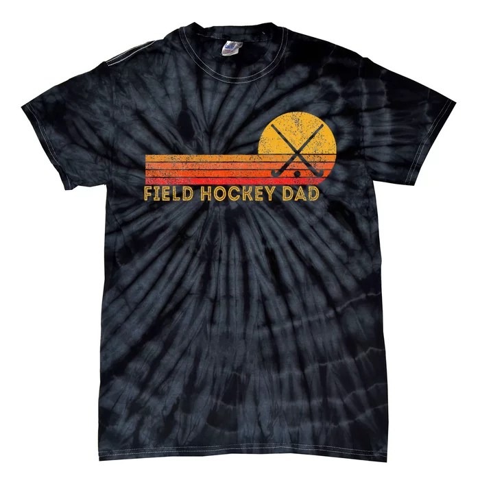 Retro Field Hockey Dad Ball Dad Field Hockey Game Tie-Dye T-Shirt