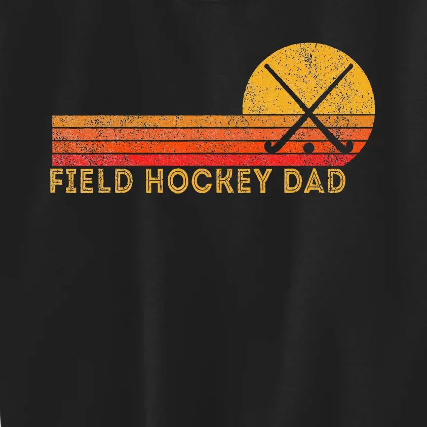 Retro Field Hockey Dad Ball Dad Field Hockey Game Kids Sweatshirt