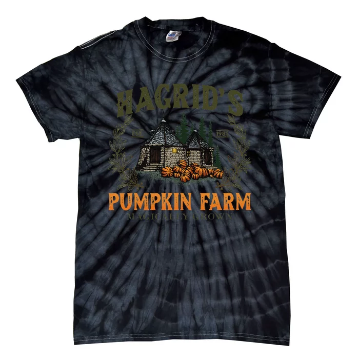 Retro Fall HagridS Pumpkin Farm Patch Autumn Pumpkin Garden Gift Tie-Dye T-Shirt