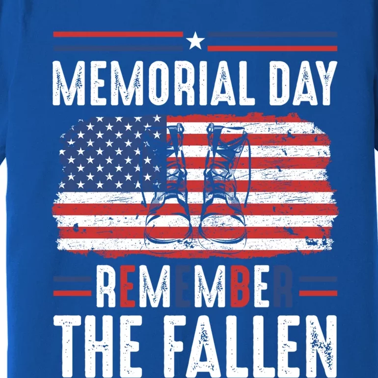 Remember Fallen Heroes Poppy Memorial Day Veteran Soldier Gift Premium T-Shirt