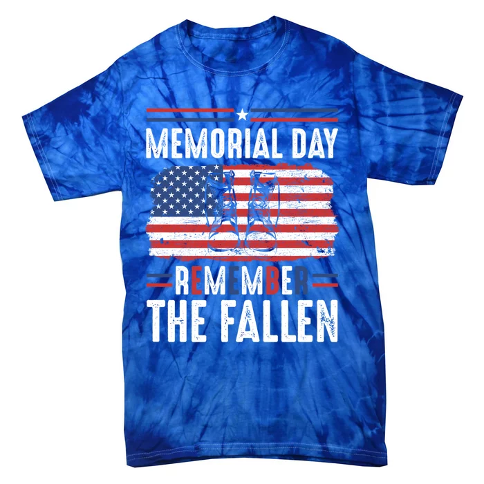 Remember Fallen Heroes Poppy Memorial Day Veteran Soldier Gift Tie-Dye T-Shirt