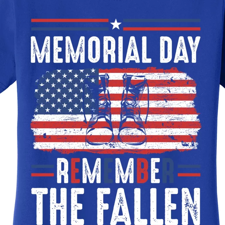 Remember Fallen Heroes Poppy Memorial Day Veteran Soldier Gift Women's T-Shirt