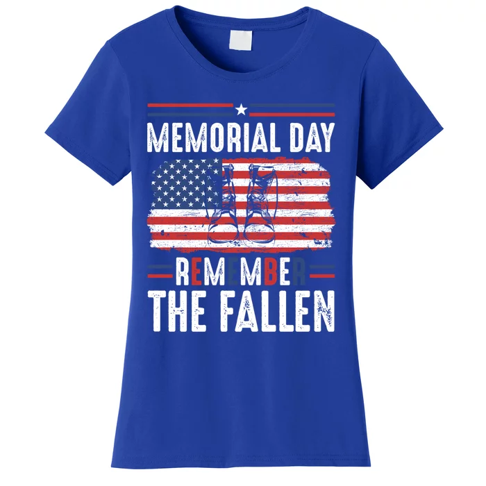 Remember Fallen Heroes Poppy Memorial Day Veteran Soldier Gift Women's T-Shirt