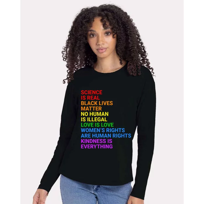 Rainbow Flag Human Rights Wo & Gay Rights LGBTQ+ Pride Womens Cotton Relaxed Long Sleeve T-Shirt