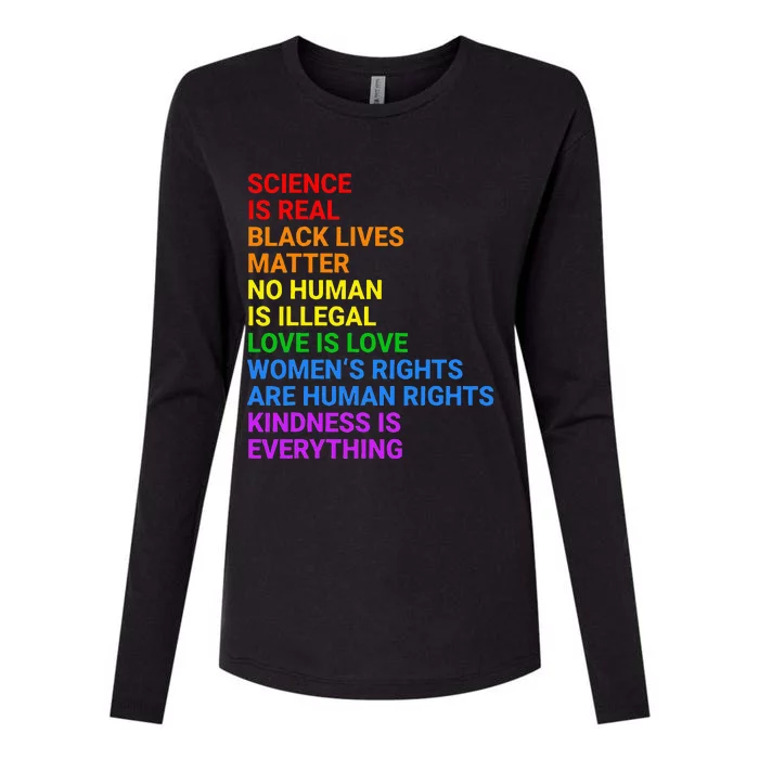 Rainbow Flag Human Rights Wo & Gay Rights LGBTQ+ Pride Womens Cotton Relaxed Long Sleeve T-Shirt