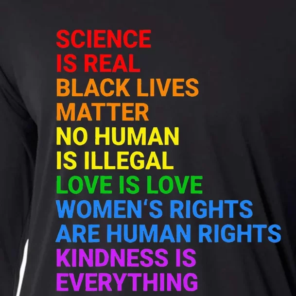 Rainbow Flag Human Rights Wo & Gay Rights LGBTQ+ Pride Cooling Performance Long Sleeve Crew