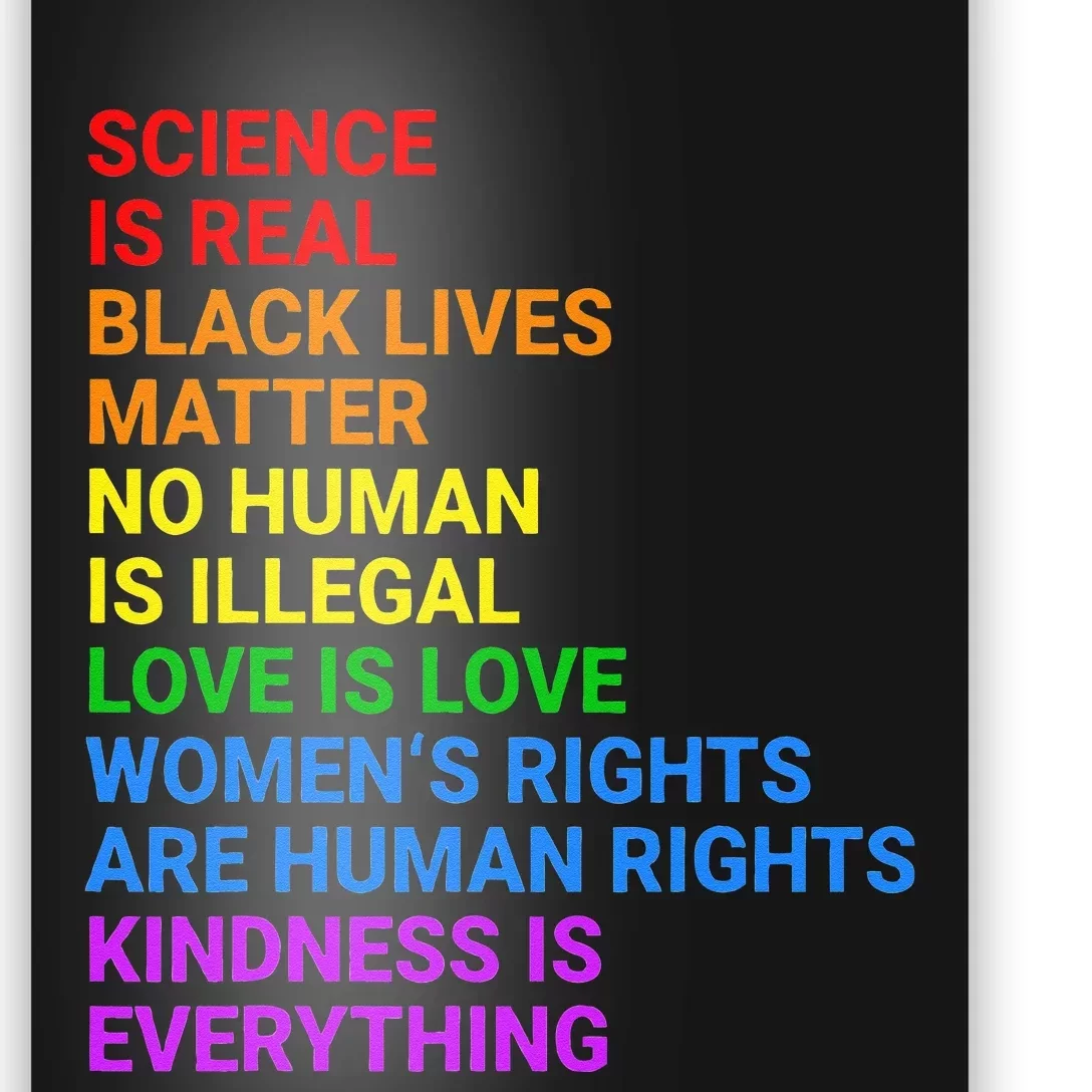 Rainbow Flag Human Rights Wo & Gay Rights LGBTQ+ Pride Poster