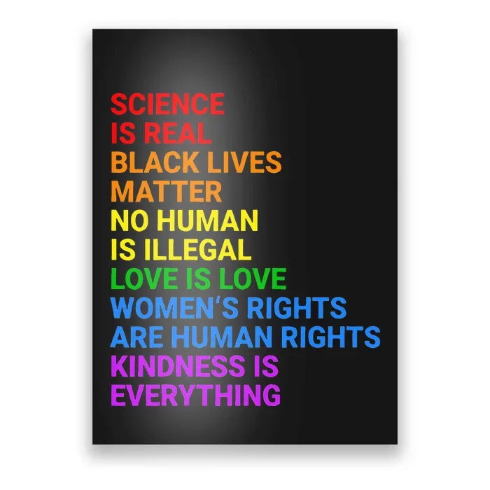 Rainbow Flag Human Rights Wo & Gay Rights LGBTQ+ Pride Poster