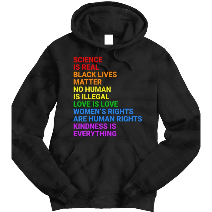 Rainbow Flag Human Rights Wo & Gay Rights LGBTQ+ Pride Tie Dye Hoodie