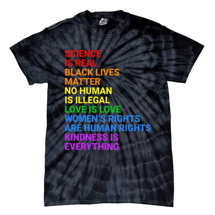 Rainbow Flag Human Rights Wo & Gay Rights LGBTQ+ Pride Tie-Dye T-Shirt