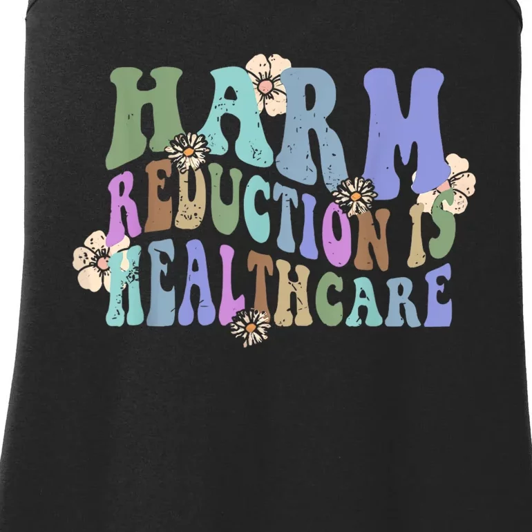 Retro Flower Harm Reduction Healthcare Overdose Awareness Ladies Essential Tank