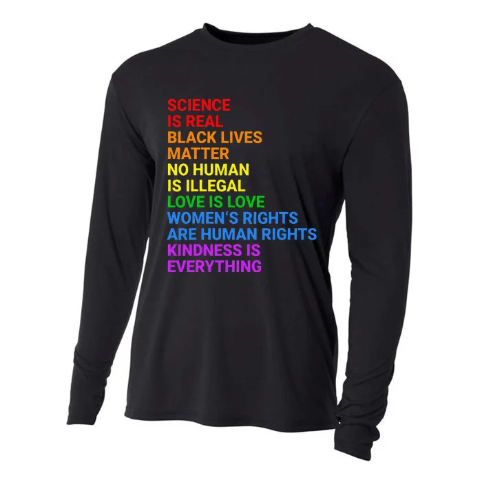 Rainbow Flag Human Rights Wo & Gay Rights LGBTQ+ Pride Cooling Performance Long Sleeve Crew