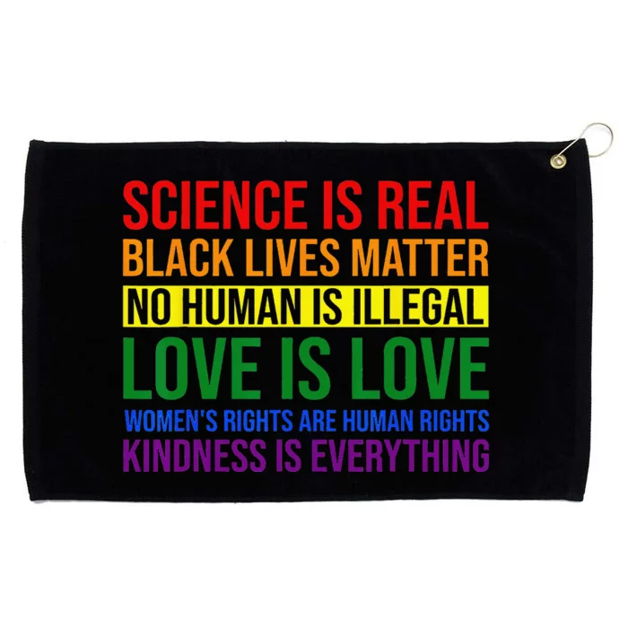 Rainbow Flag Human Rights Wo & Gay Rights LGBTQ+ Pride Grommeted Golf Towel