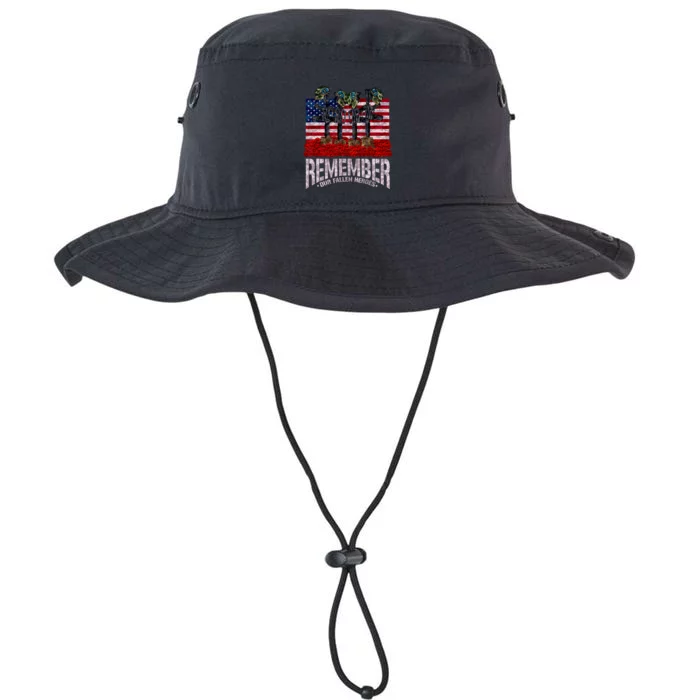 Remember Fallen Heroes Poppy Memorial Day Veteran Soldier Legacy Cool Fit Booney Bucket Hat