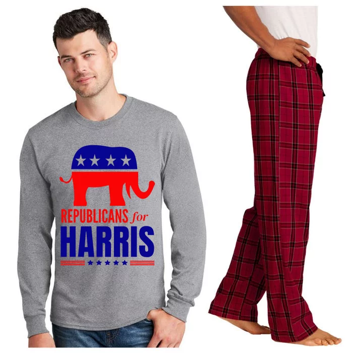 Republicans For Harris Walz 2024 Kamala Harris Tim Walz Vote Long Sleeve Pajama Set