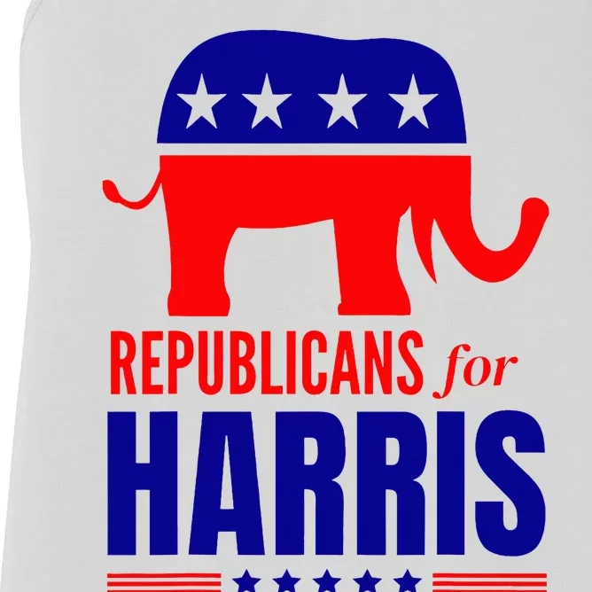 Republicans For Harris Walz 2024 Kamala Harris Tim Walz Vote Women's Racerback Tank