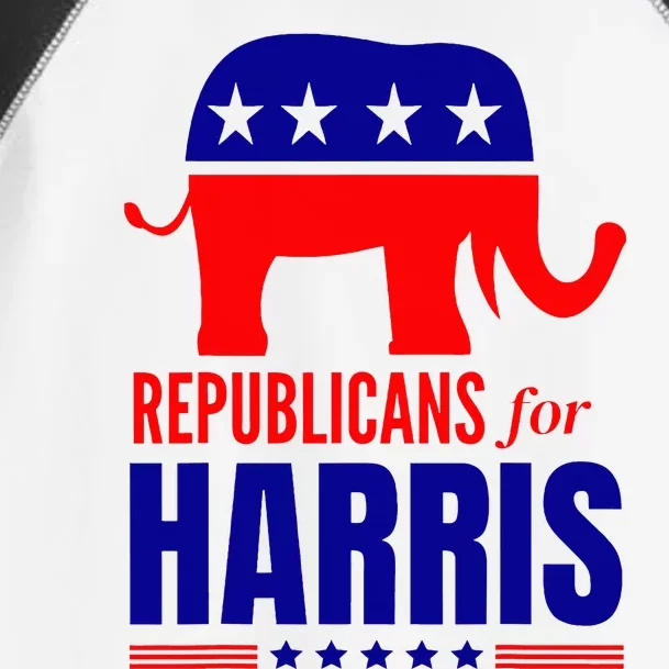 Republicans For Harris Walz 2024 Kamala Harris Tim Walz Vote Toddler Fine Jersey T-Shirt