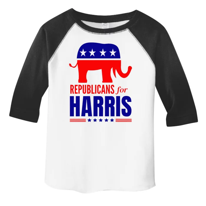 Republicans For Harris Walz 2024 Kamala Harris Tim Walz Vote Toddler Fine Jersey T-Shirt