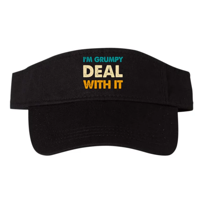 Retro Funny IM Grumpy Deal With It Valucap Bio-Washed Visor