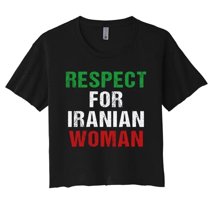 respect for Iranian woman 's rights activist Iran Flag Women's Crop Top Tee