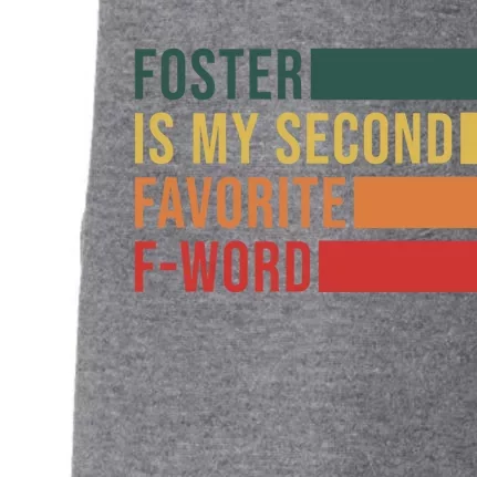 Retro Foster Is My Second Favorite Fgiftword Mother's Day Mama Meaningful Gift Doggie 3-End Fleece Hoodie