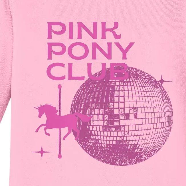 Retro Funny IM Gonna Keep On Dancing Pink Pony Clubs Disco Baby Long Sleeve Bodysuit