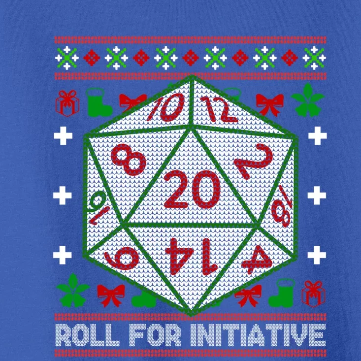 Roll For Initiative Christmas D20 Ugly Tabletop Rpg Sweaters Funny Gift Toddler T-Shirt