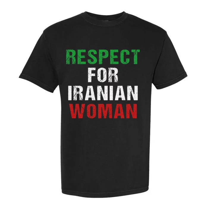 respect for Iranian woman 's rights activist Iran Flag Garment-Dyed Heavyweight T-Shirt