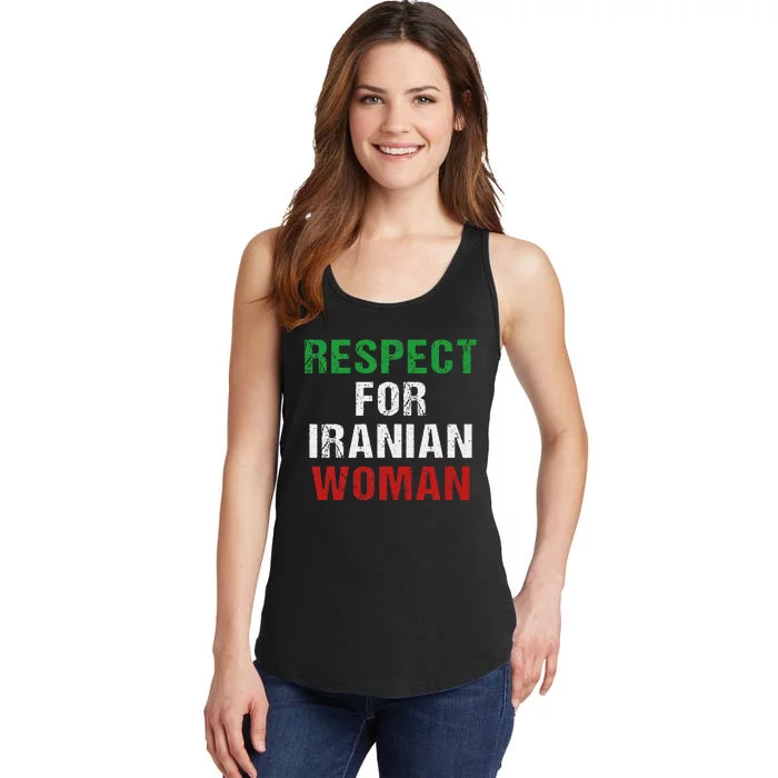 respect for Iranian woman 's rights activist Iran Flag Ladies Essential Tank