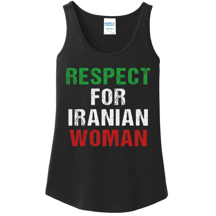 respect for Iranian woman 's rights activist Iran Flag Ladies Essential Tank