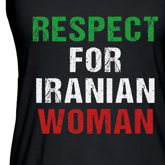 respect for Iranian woman 's rights activist Iran Flag Ladies Essential Flowy Tank