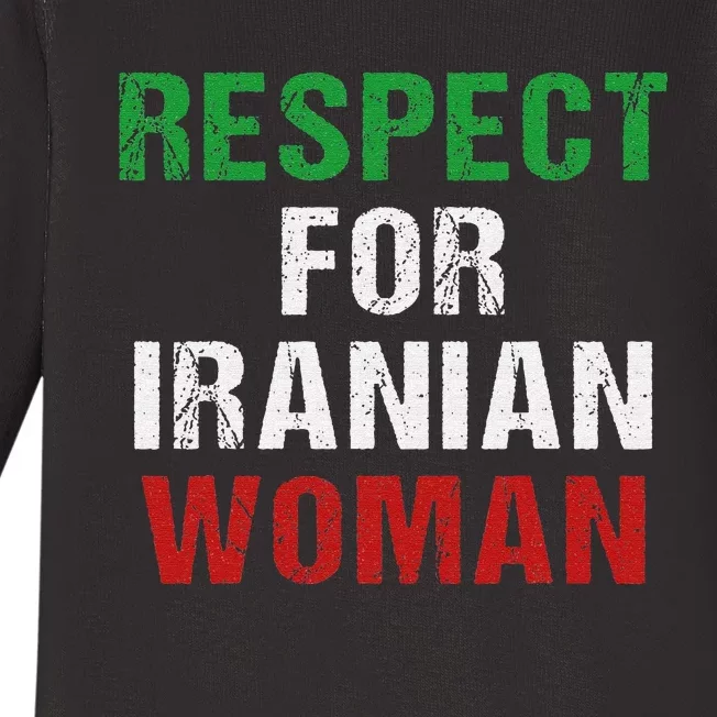 respect for Iranian woman 's rights activist Iran Flag Baby Long Sleeve Bodysuit