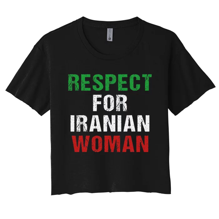 respect for Iranian woman 's rights activist Iran Flag Women's Crop Top Tee