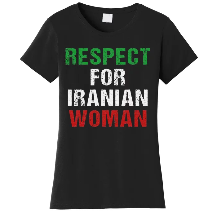 respect for Iranian woman 's rights activist Iran Flag Women's T-Shirt