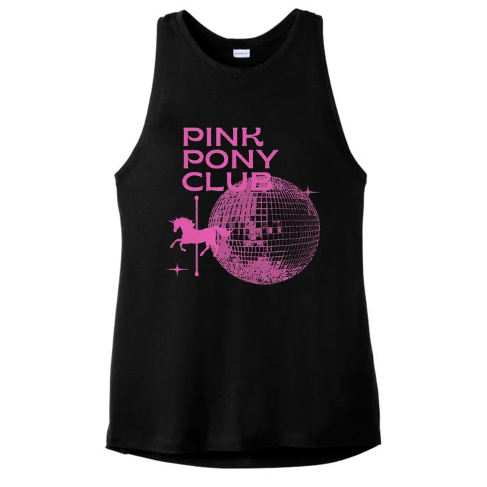 Retro Funny IM Gonna Keep On Dancing Pink Pony Clubs Disco Ladies Tri-Blend Wicking Tank