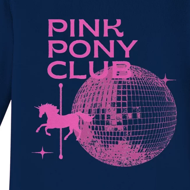 Retro Funny IM Gonna Keep On Dancing Pink Pony Clubs Disco Baby Long Sleeve Bodysuit