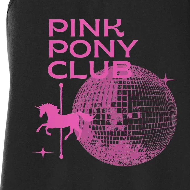 Retro Funny IM Gonna Keep On Dancing Pink Pony Clubs Disco Women's Racerback Tank