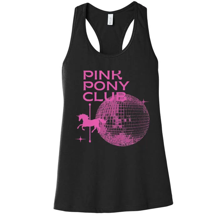 Retro Funny IM Gonna Keep On Dancing Pink Pony Clubs Disco Women's Racerback Tank