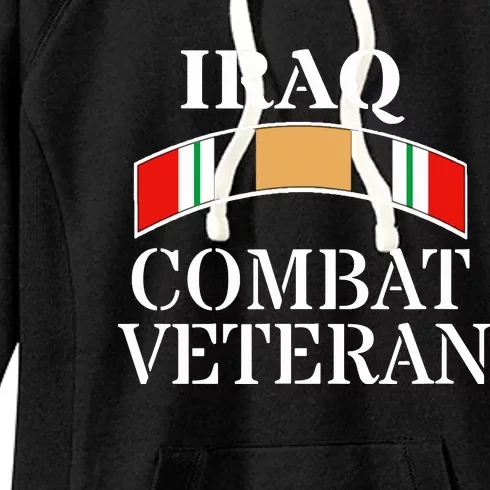 Red Friday Iraqi War Service Ribbon Iraq War Veteran Women's Fleece Hoodie