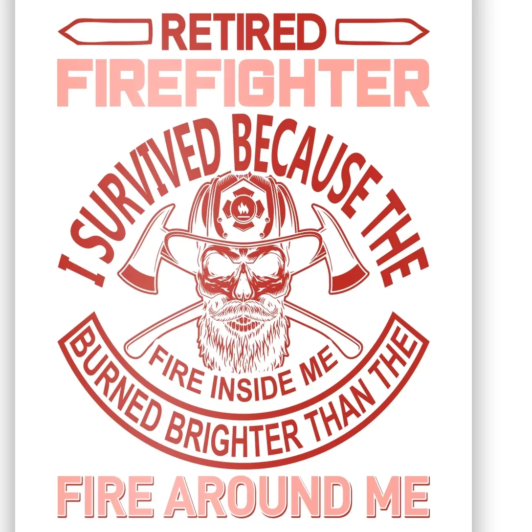 Retired Firefighter I Survived Because The Fire Inside Me Poster