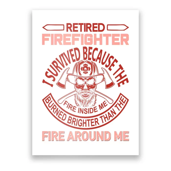 Retired Firefighter I Survived Because The Fire Inside Me Poster