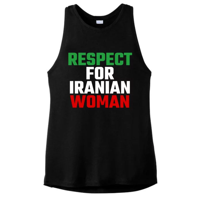 Respect For Iranian Great Gift Ladies Tri-Blend Wicking Tank