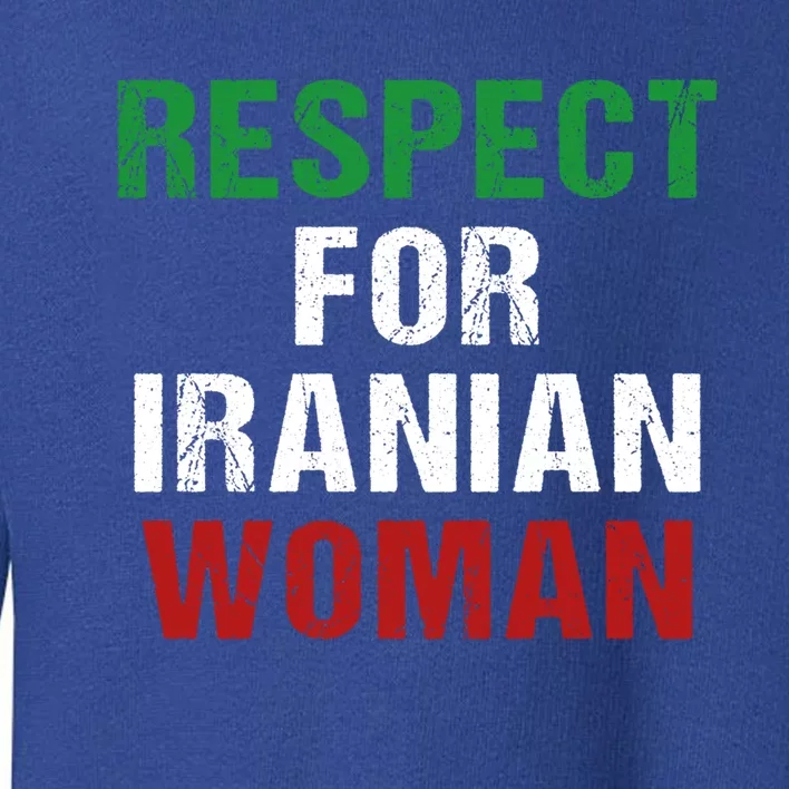 Respect For Iranian 'S Rights Activist Iran Flag Gift Toddler Sweatshirt