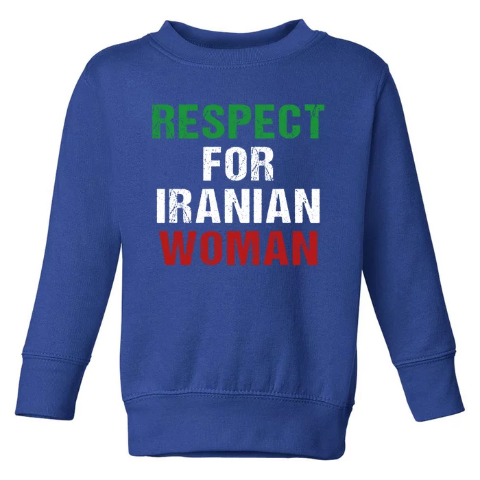 Respect For Iranian 'S Rights Activist Iran Flag Gift Toddler Sweatshirt