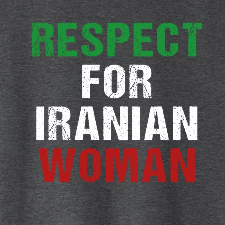 Respect For Iranian 'S Rights Activist Iran Flag Gift Women's Crop Top Tee