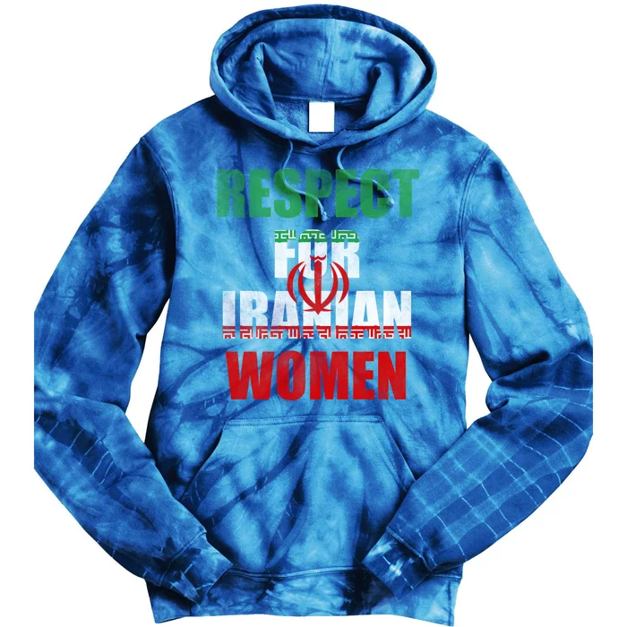 Respect For Iranian Cool Gift Tie Dye Hoodie