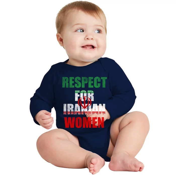 Respect For Iranian Cool Gift Baby Long Sleeve Bodysuit