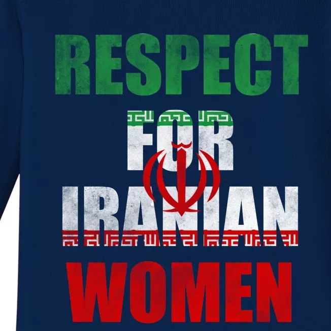 Respect For Iranian Cool Gift Baby Long Sleeve Bodysuit