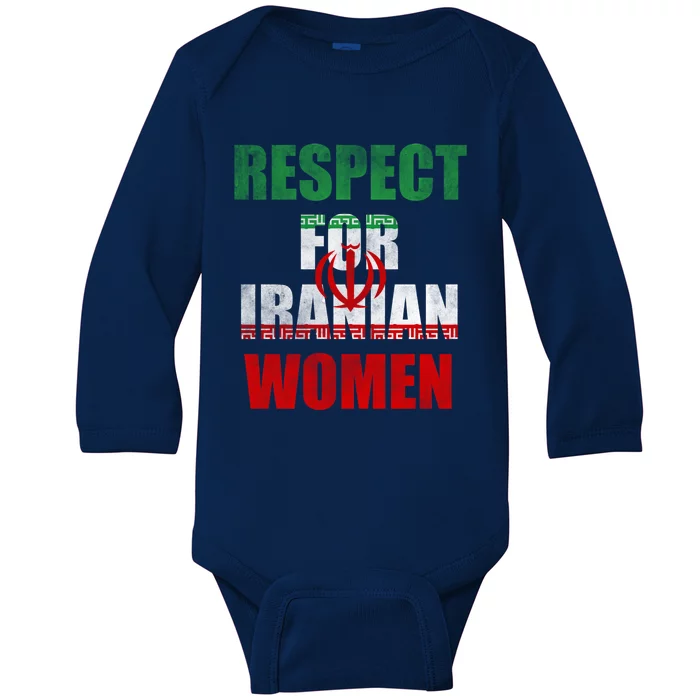 Respect For Iranian Cool Gift Baby Long Sleeve Bodysuit