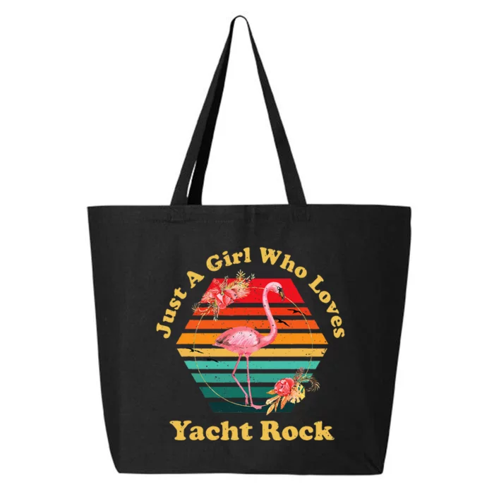 Retro Flamingo Just A Girl Who Loves Yacht Rock Vintage 25L Jumbo Tote